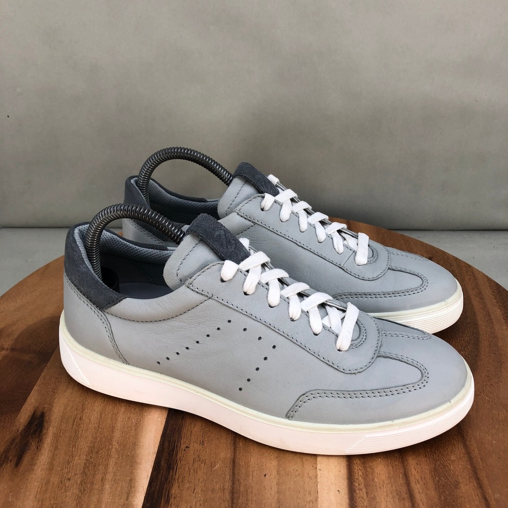 ECCO Soft 7 Sneakers Leather Gray Lace Up Comfort Women Size 39 / 8.5